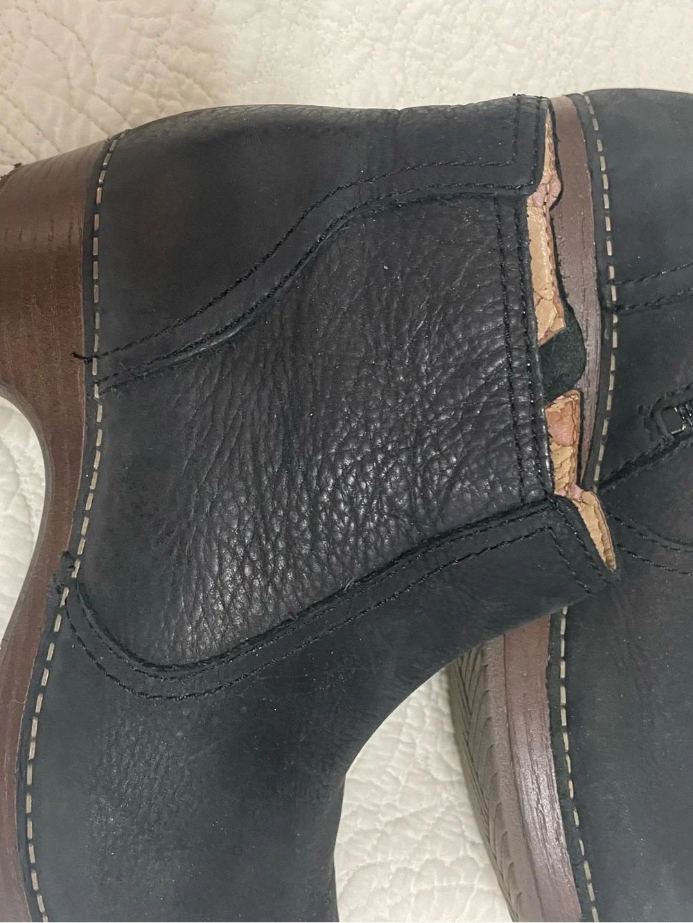 Dansko Women’s Black Leather Ankle Boots-Size 38